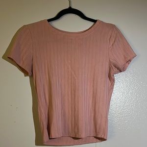 pink crop top